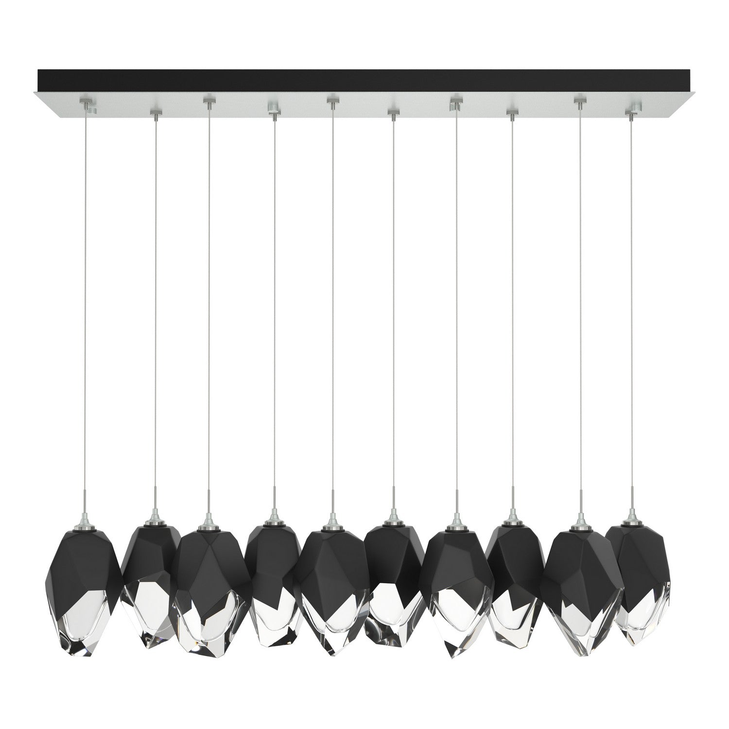 Hubbardton Forge - 131144-SKT-STND-82-BP0755 - Chrysalis 10-Light Large Crystal Pendant - Chrysalis - Vintage Platinum