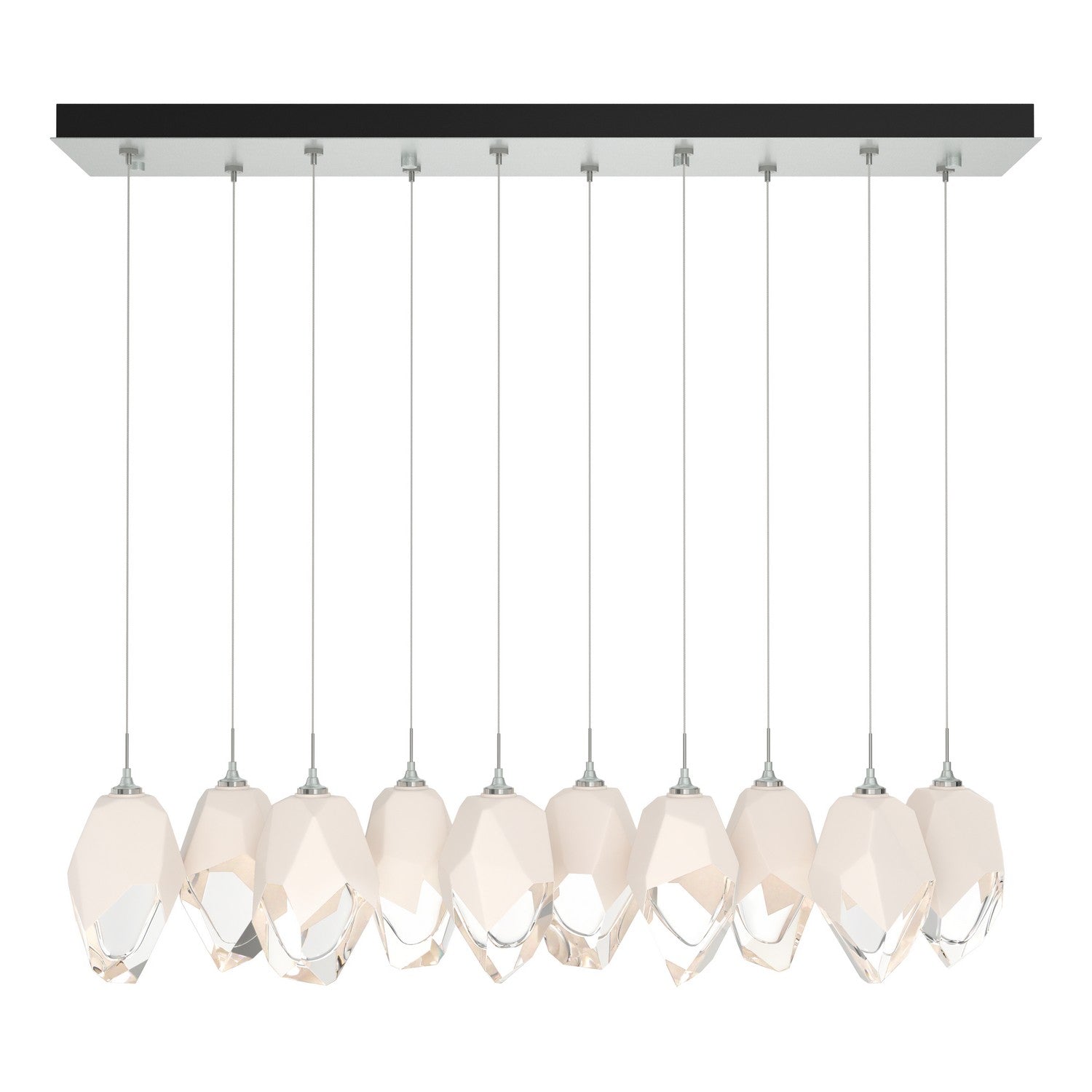 Hubbardton Forge - 131144-SKT-STND-82-WP0755 - Chrysalis 10-Light Large Crystal Pendant - Chrysalis - Vintage Platinum