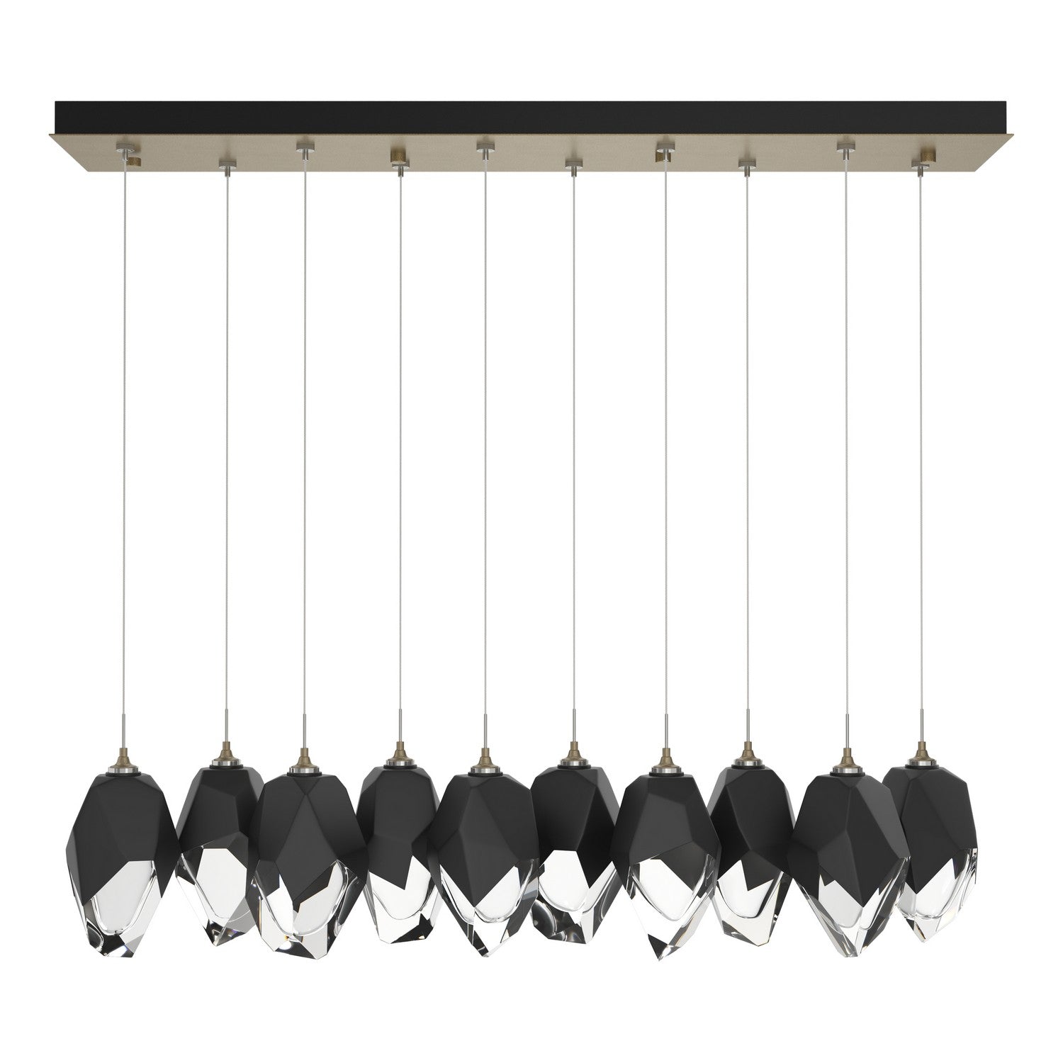 Hubbardton Forge - 131144-SKT-STND-84-BP0755 - Chrysalis 10-Light Large Crystal Pendant - Chrysalis - Soft Gold