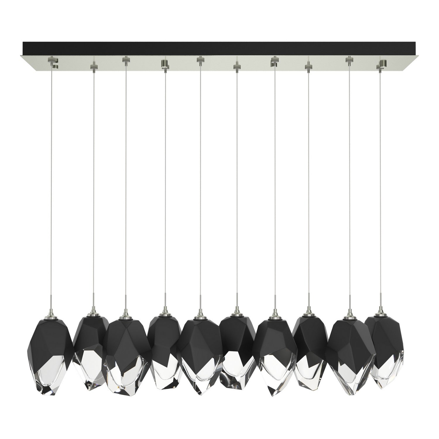 Hubbardton Forge - 131144-SKT-STND-85-BP0755 - Chrysalis 10-Light Large Crystal Pendant - Chrysalis - Sterling