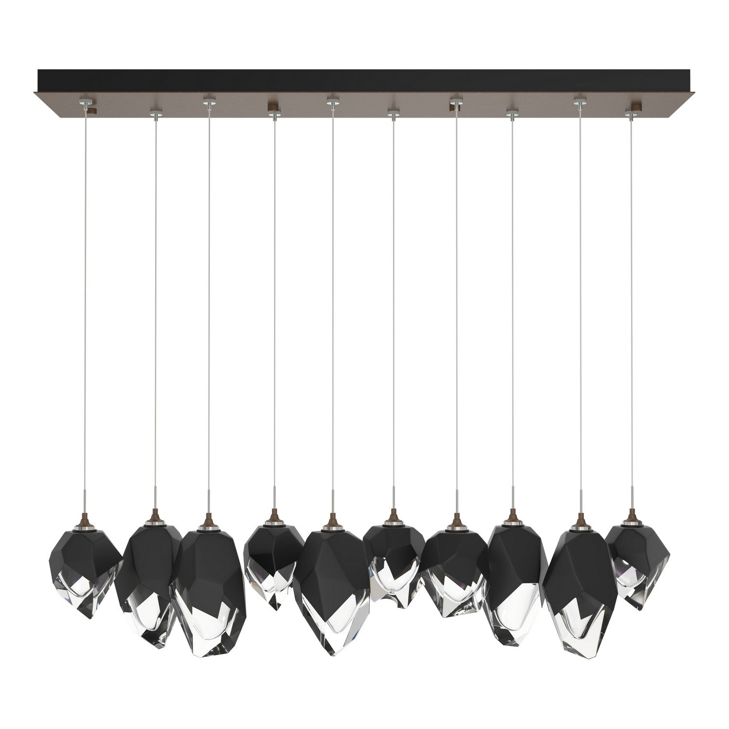 Hubbardton Forge - 131145-SKT-STND-05-BP0756 - Chrysalis 10-Light Mixed Crystal Pendant - Chrysalis - Bronze