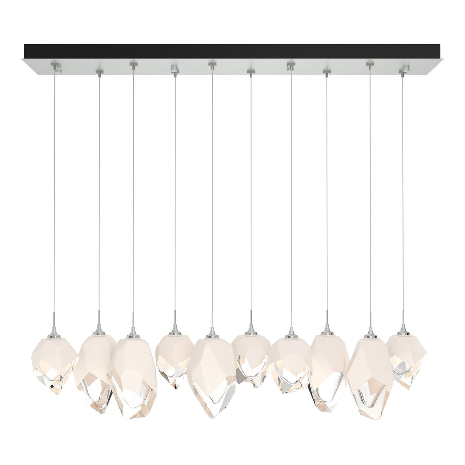 Hubbardton Forge - 131145-SKT-STND-82-WP0756 - Chrysalis 10-Light Mixed Crystal Pendant - Chrysalis - Vintage Platinum