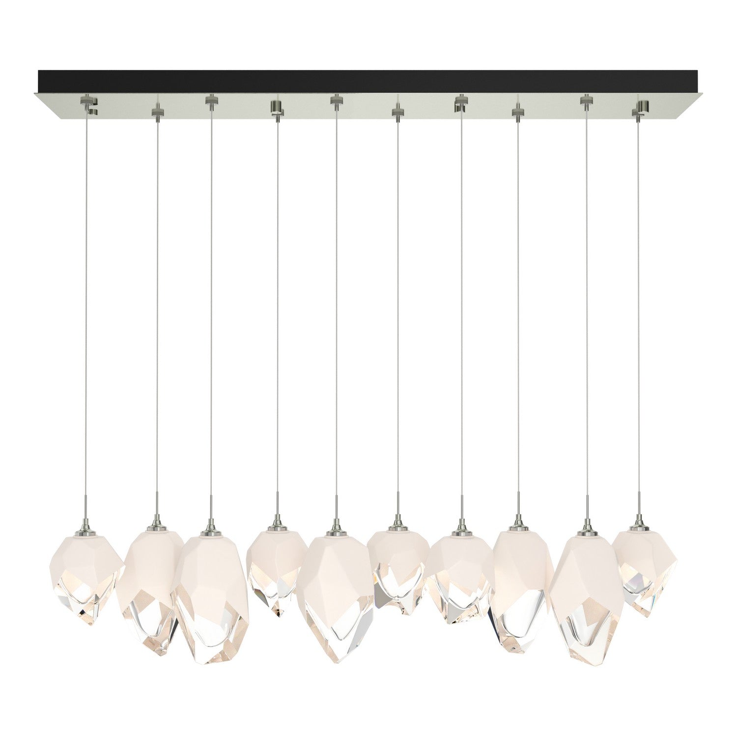 Hubbardton Forge - 131145-SKT-STND-85-WP0756 - Chrysalis 10-Light Mixed Crystal Pendant - Chrysalis - Sterling