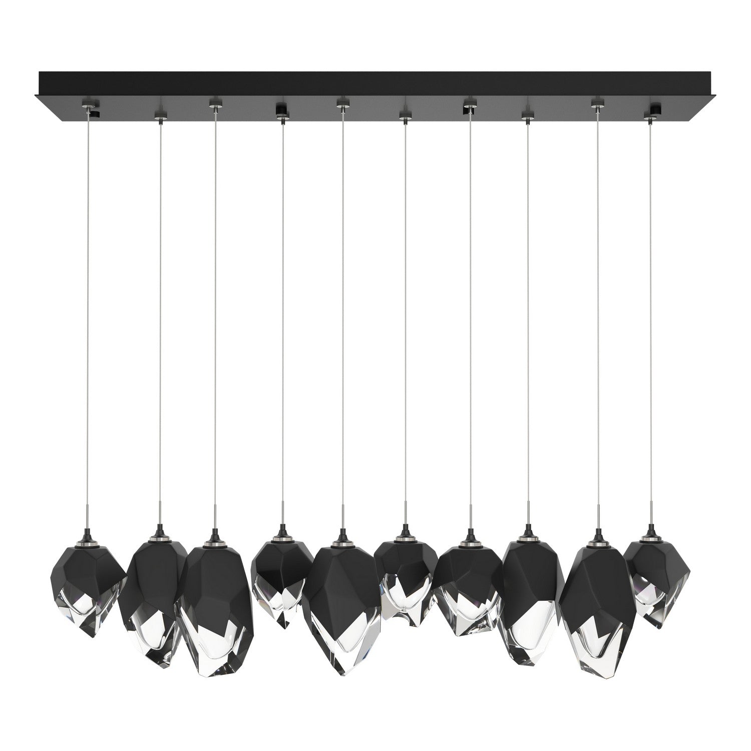 Hubbardton Forge - 131145-SKT-STND-89-BP0756 - Chrysalis 10-Light Mixed Crystal Pendant - Chrysalis - Ink