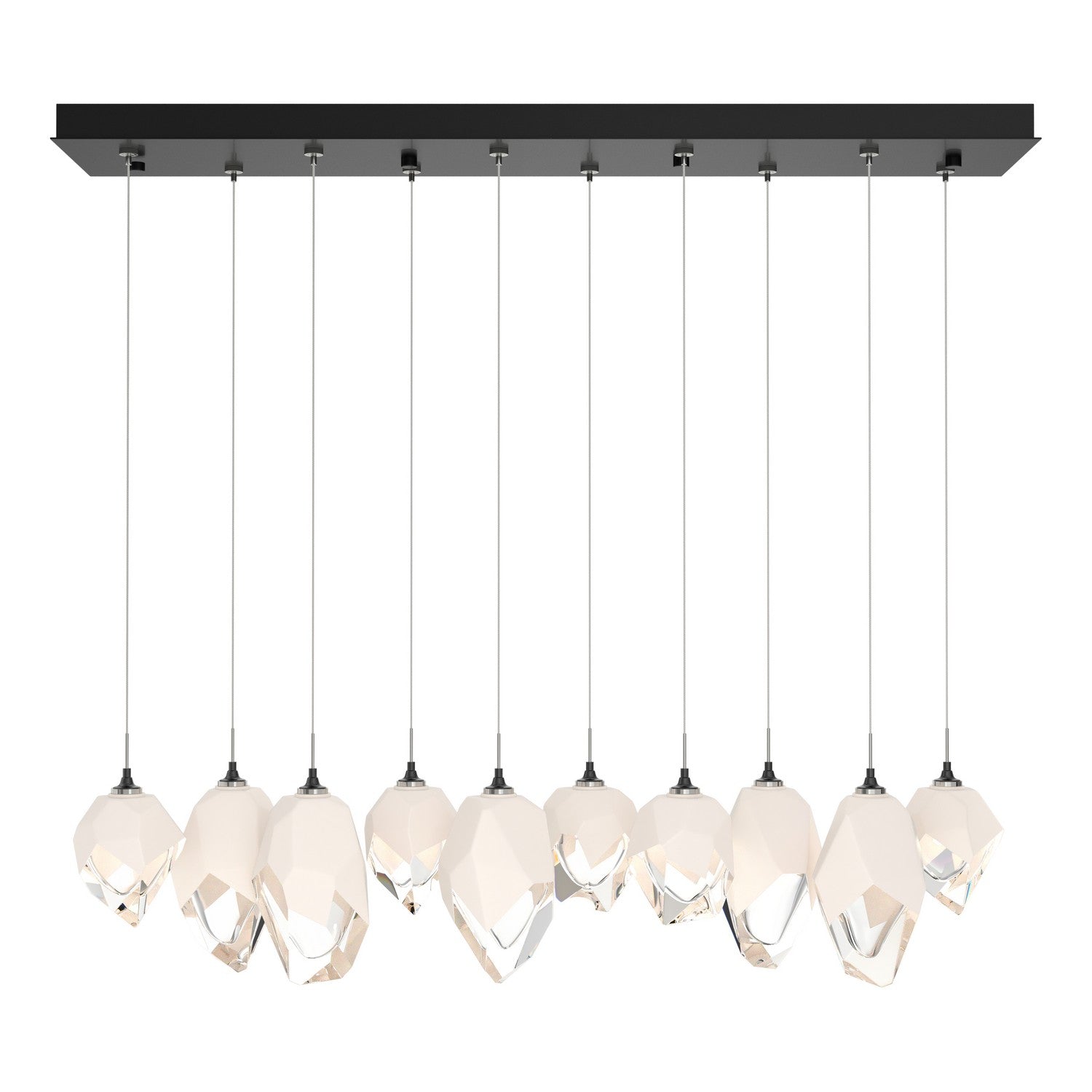 Hubbardton Forge - 131145-SKT-STND-89-WP0756 - Chrysalis 10-Light Mixed Crystal Pendant - Chrysalis - Ink