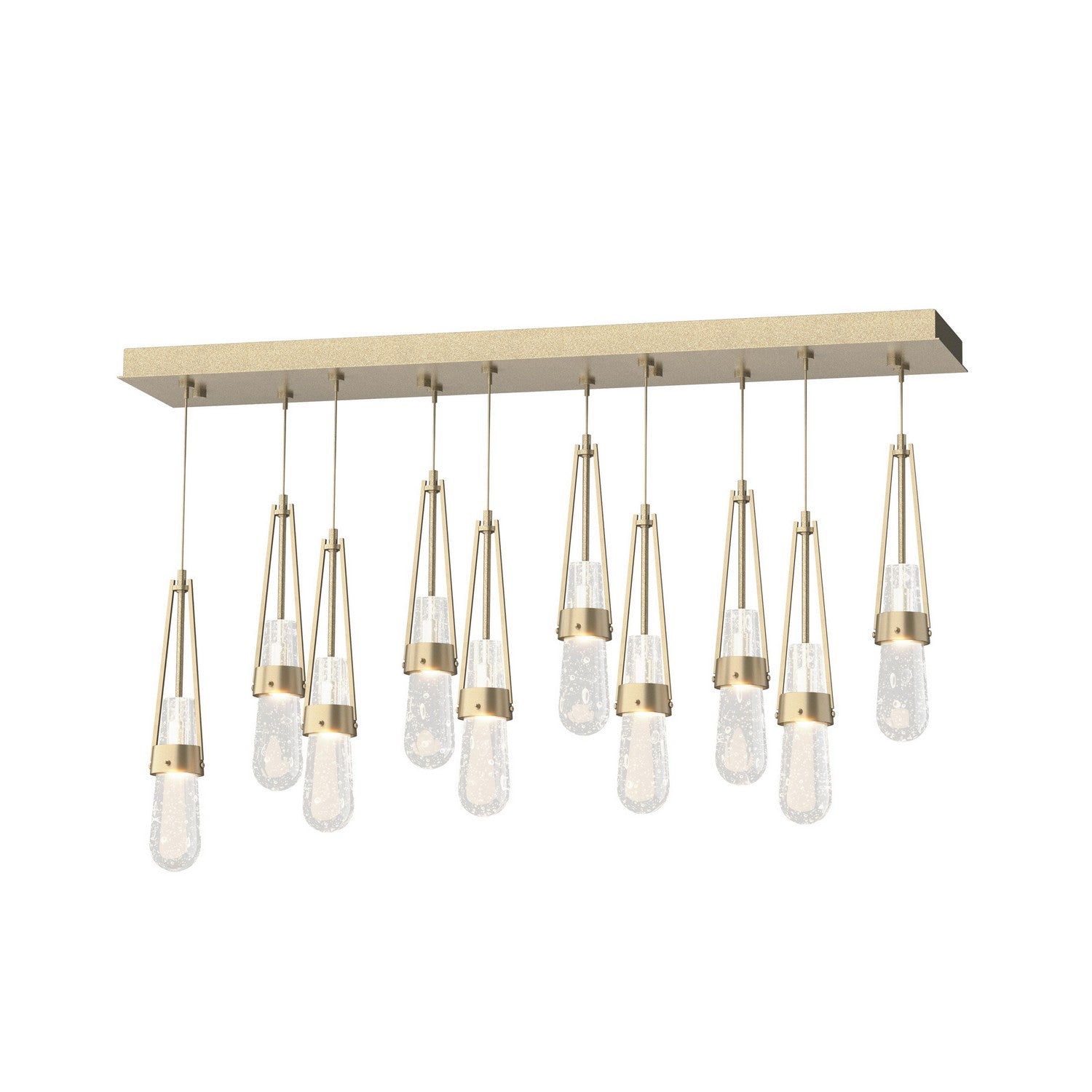 Hubbardton Forge - 131200-SKT-STND-84-YG0434 - Link 10-Light Blown Glass Pendant - Link - Soft Gold