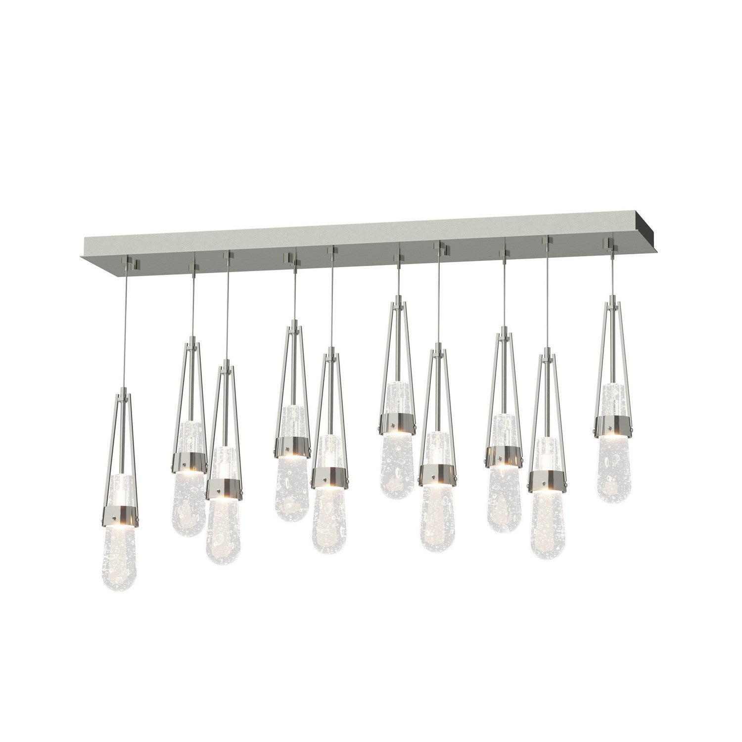 Hubbardton Forge - 131200-SKT-STND-85-YG0434 - Link 10-Light Blown Glass Pendant - Link - Sterling