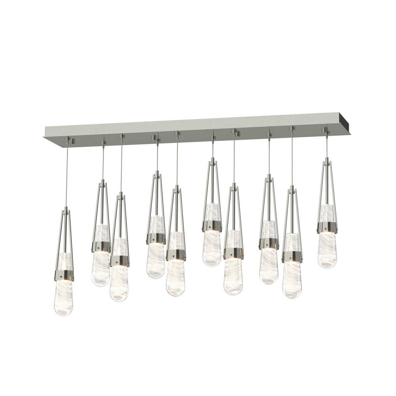 Hubbardton Forge - 131200-SKT-STND-89-YJ0434 - Link 10-Light Blown Glass Pendant - Link - Ink