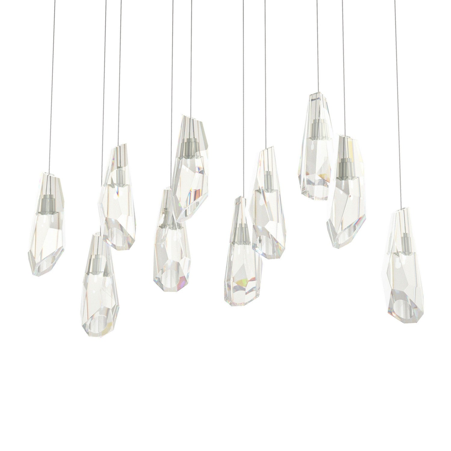 Hubbardton Forge - 131201-SKT-LONG-85-CR - Luma 10-Light Large Crystal Pendant - Luma - Sterling