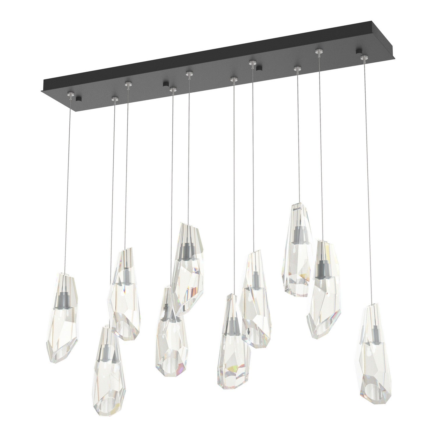 Hubbardton Forge - 131201-SKT-STND-10-CR - Luma 10-Light Large Crystal Pendant - Luma - Black