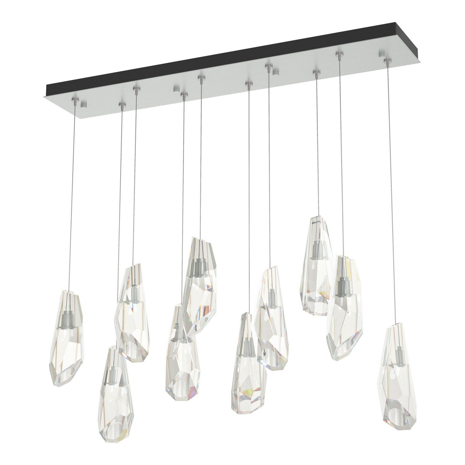 Hubbardton Forge - 131201-SKT-STND-82-CR - Luma 10-Light Large Crystal Pendant - Luma - Vintage Platinum