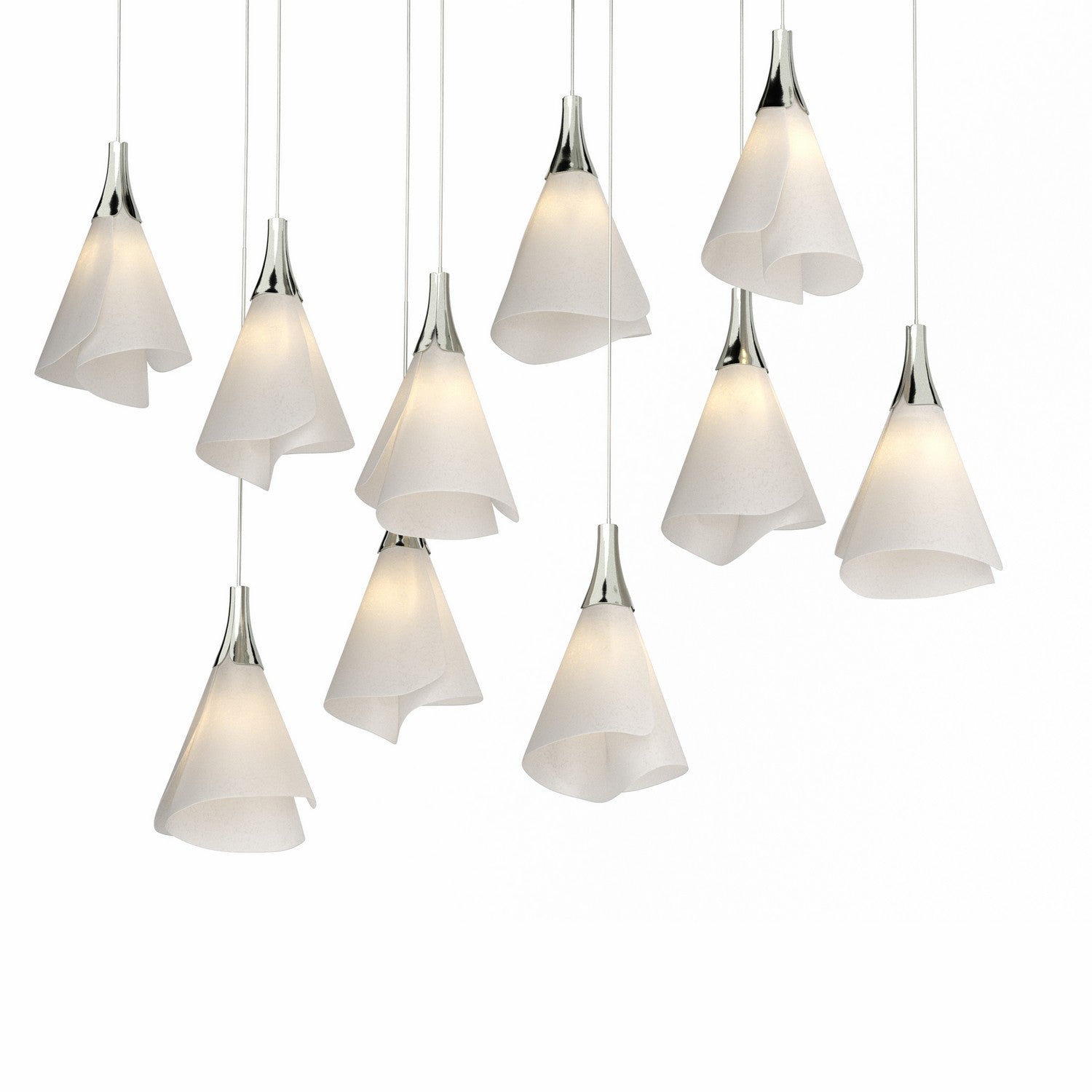 Hubbardton Forge - 131202-SKT-LONG-85-SH1987 - Athena Triple Short LED Lantern - Mobius - Sterling