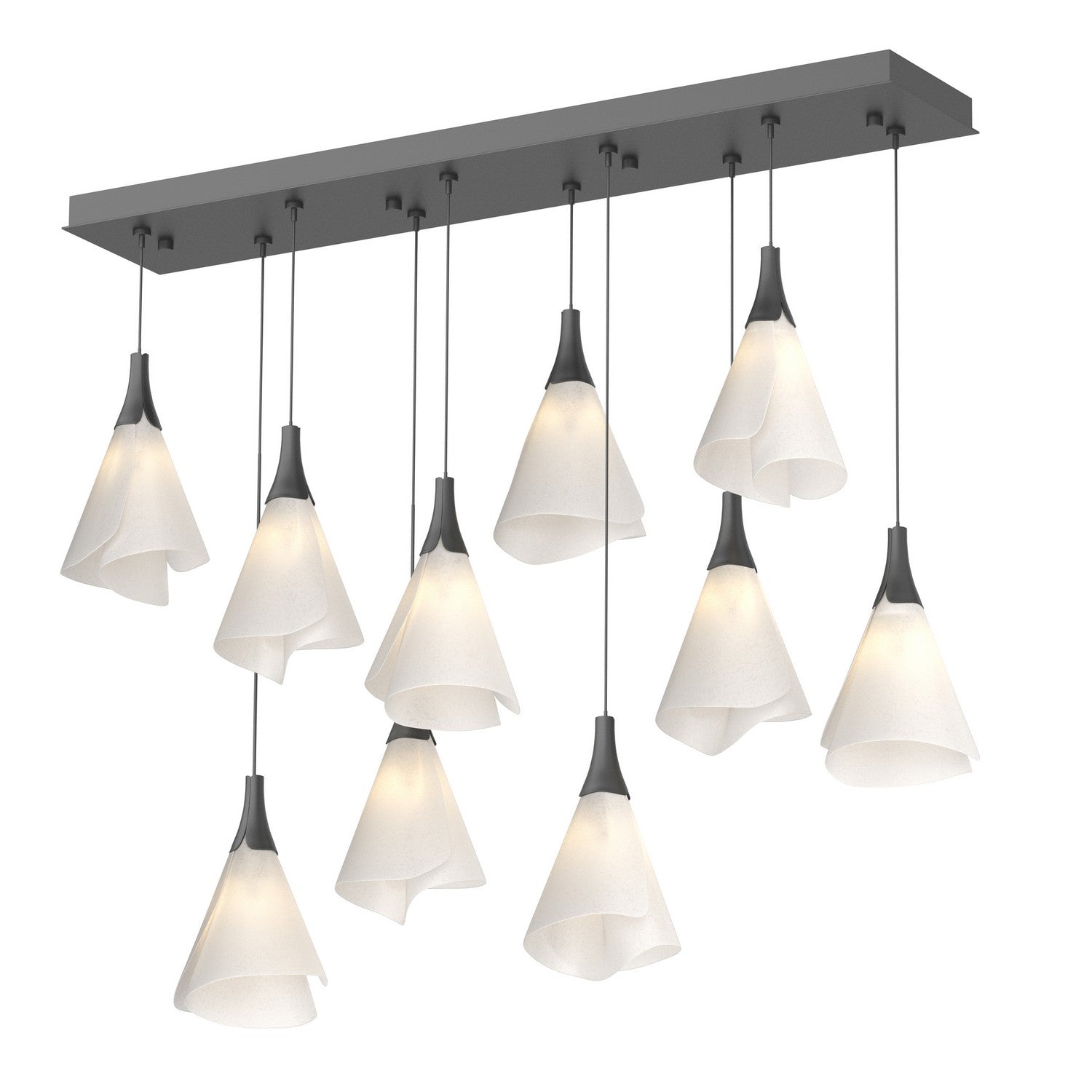 Hubbardton Forge - 131202-SKT-STND-10-SH1987 - Mobius 10-Light Pendant - Mobius - Black