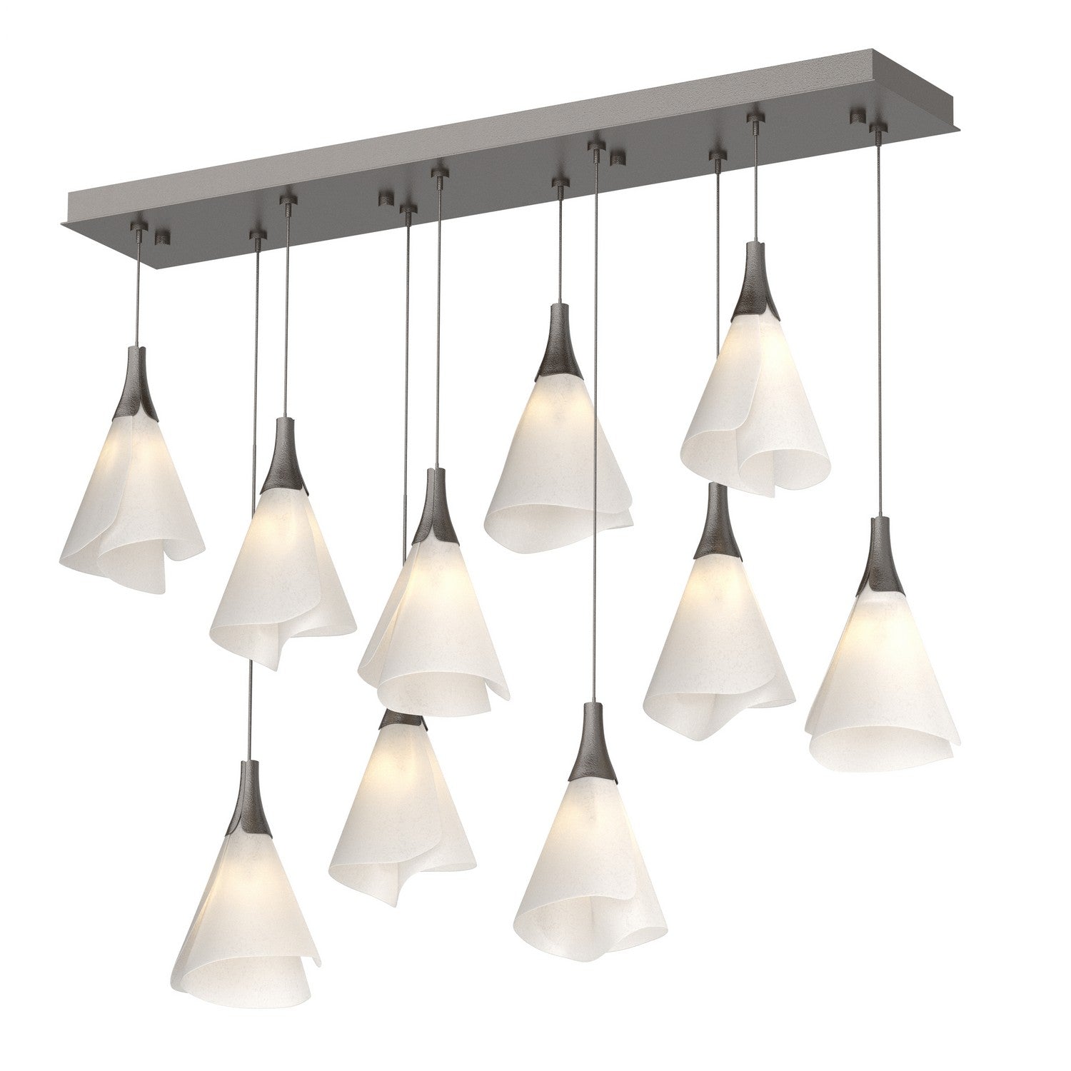 Hubbardton Forge - 131202-SKT-STND-14-SH1987 - Mobius 10-Light Pendant - Mobius - Oil Rubbed Bronze