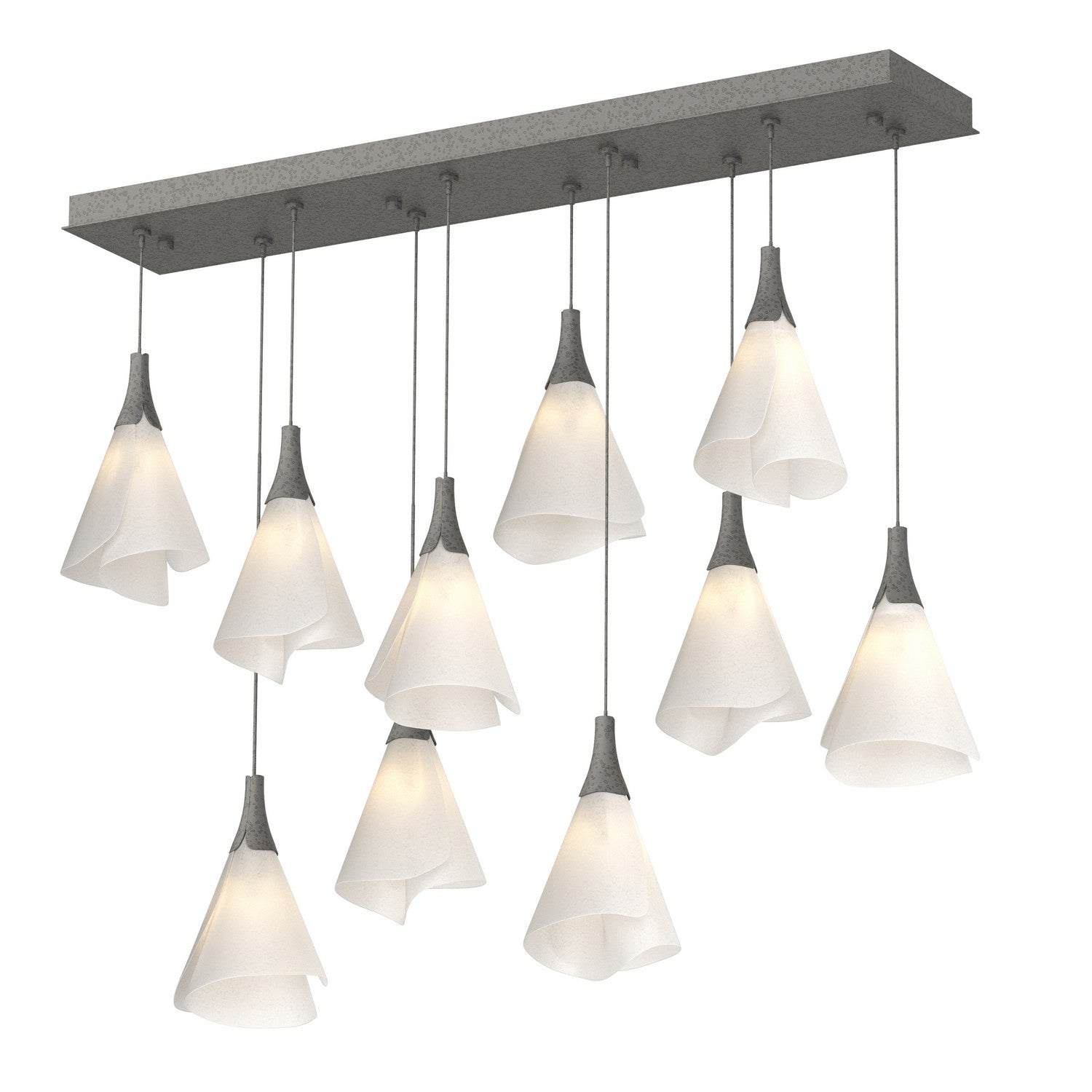 Hubbardton Forge - 131202-SKT-STND-20-SH1987 - Mobius 10-Light Pendant - Mobius - Natural Iron