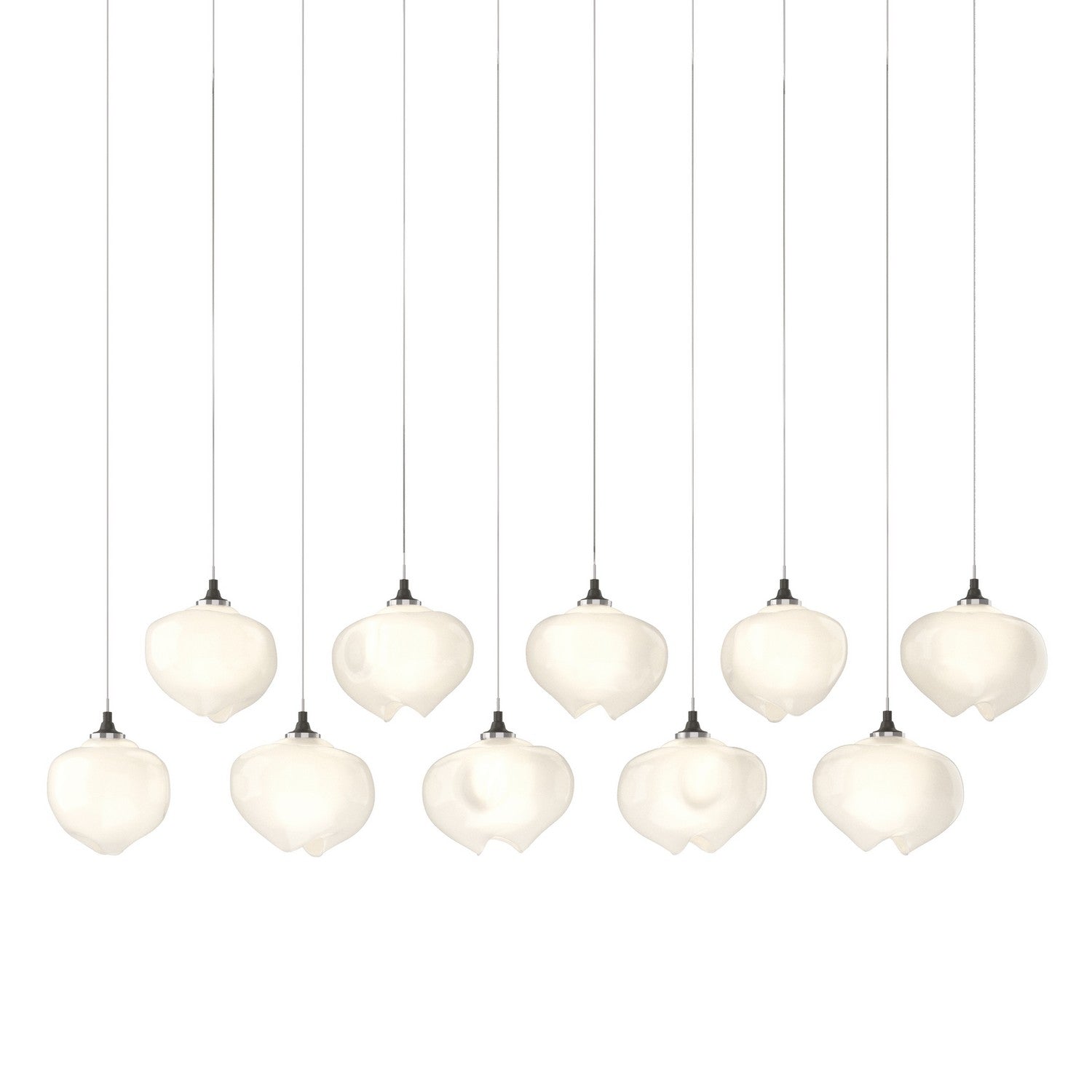 Hubbardton Forge - 131203-SKT-LONG-07-FD0710 - Ume 10-Light Pendant - Ume - Dark Smoke
