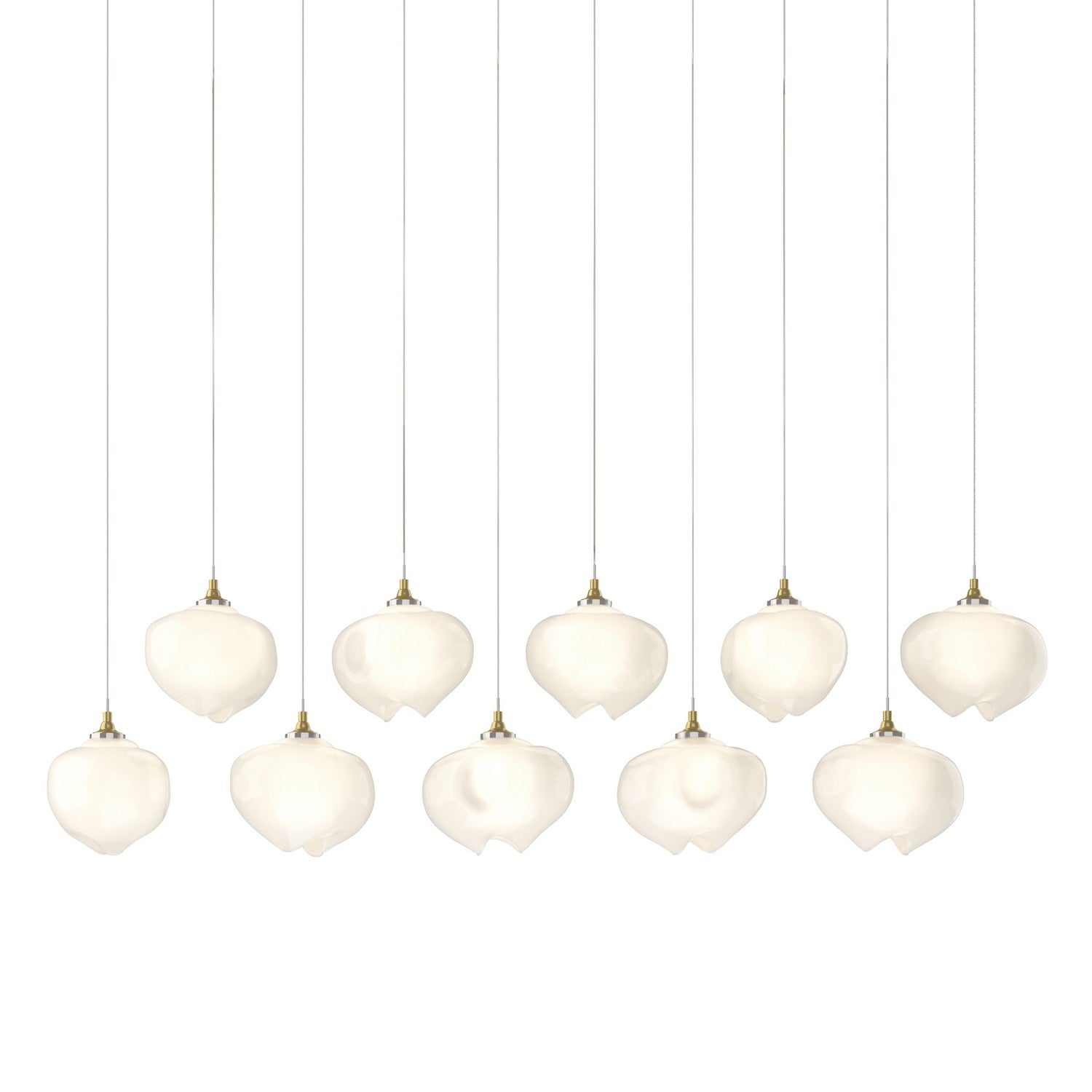 Hubbardton Forge - 131203-SKT-LONG-86-FD0710 - Ume 10-Light Pendant - Ume - Modern Brass