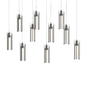 Hubbardton Forge - 131204-SKT-LONG-20-ZM0065 - LED Pendant - Exos Glass - Natural Iron
