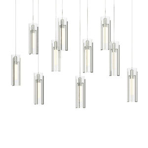 Hubbardton Forge - 131204-SKT-LONG-85-ZM0065 - LED Pendant - Exos Glass - Sterling