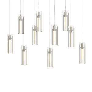Hubbardton Forge - 131204-SKT-LONG-86-ZM0065 - LED Pendant - Exos Glass - Modern Brass