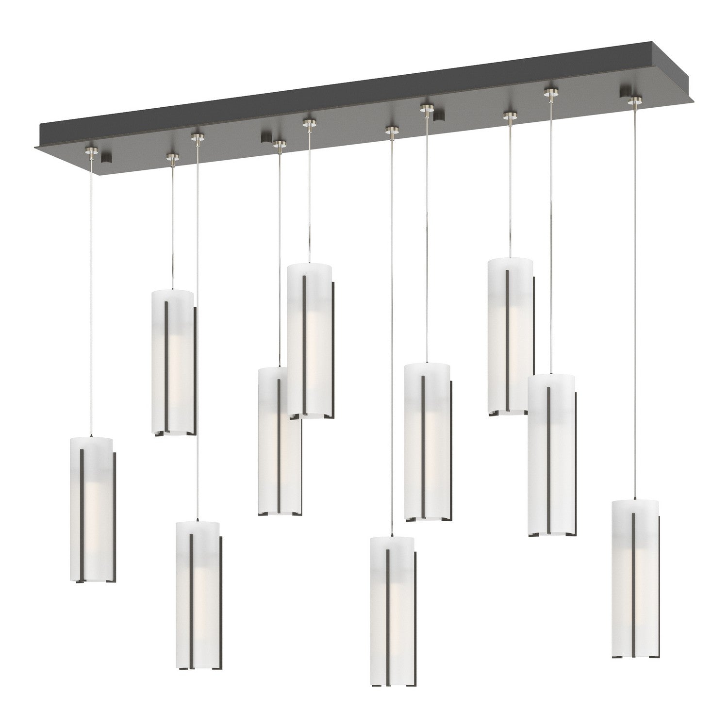 Hubbardton Forge - 131204-SKT-STND-07-GG0065 - Exos Glass 10-Light Pendant - Exos Glass - Dark Smoke