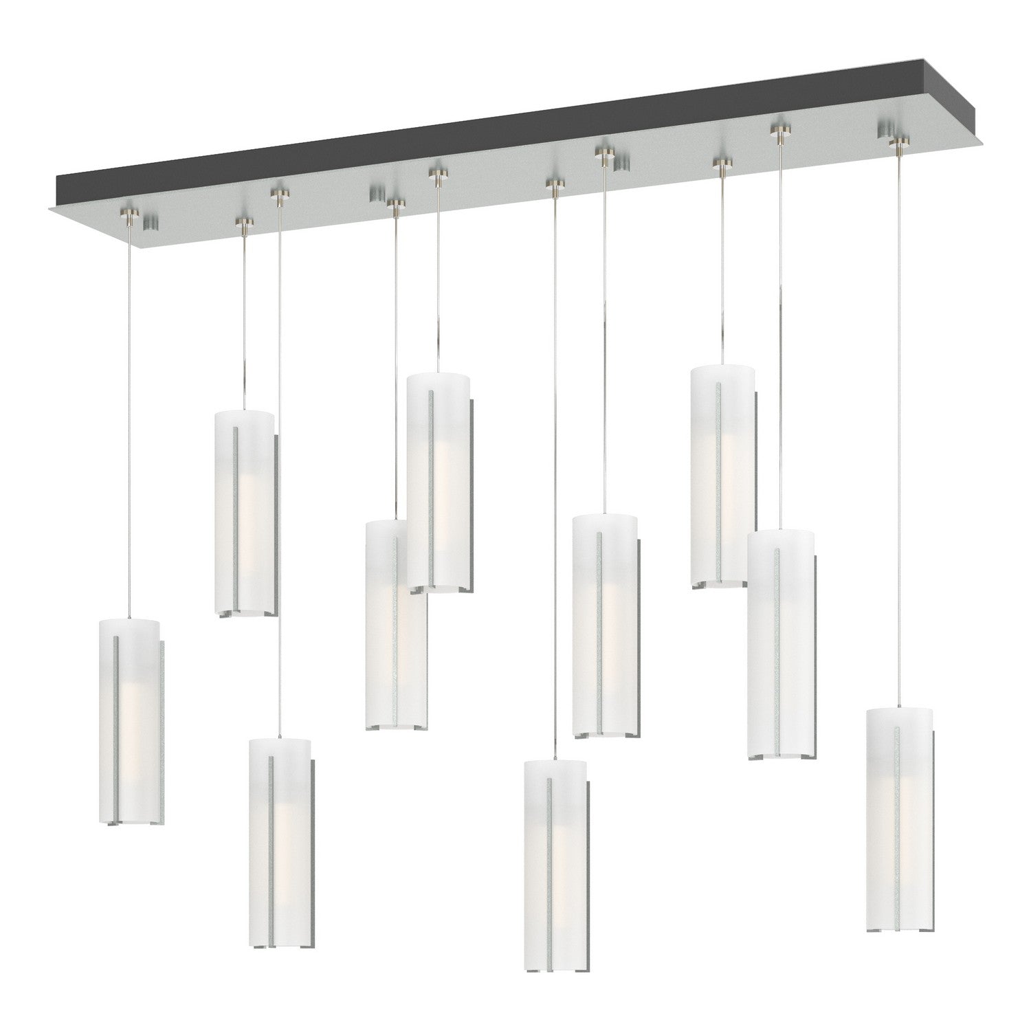 Hubbardton Forge - 131204-SKT-STND-82-GG0065 - Exos Glass 10-Light Pendant - Exos Glass - Vintage Platinum