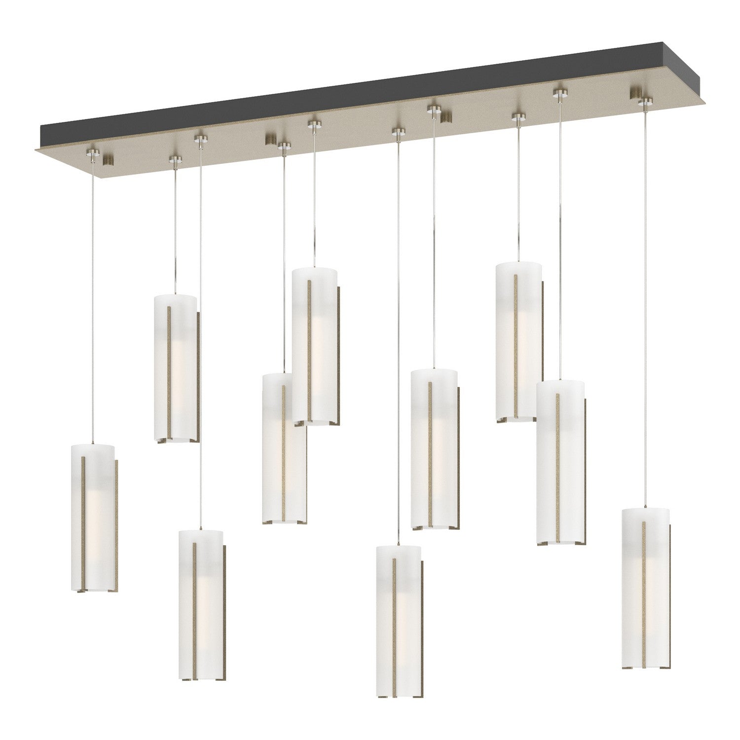 Hubbardton Forge - 131204-SKT-STND-84-GG0065 - Exos Glass 10-Light Pendant - Exos Glass - Soft Gold