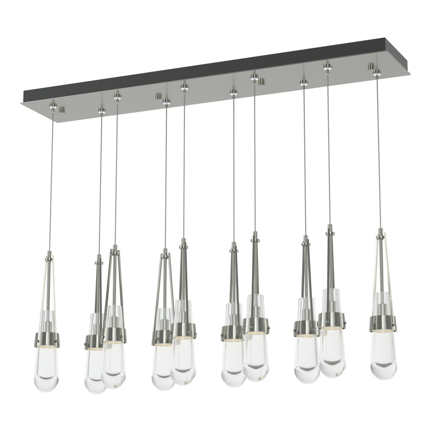 Hubbardton Forge - 131207-SKT-STND-89-ZM0434 - Link 10-Light Clear Glass Pendant - Link - Ink