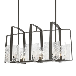 Hubbardton Forge - 131311-SKT-MULT-07-YR0699 - Eight Light Linear Pendant - Arc - Dark Smoke