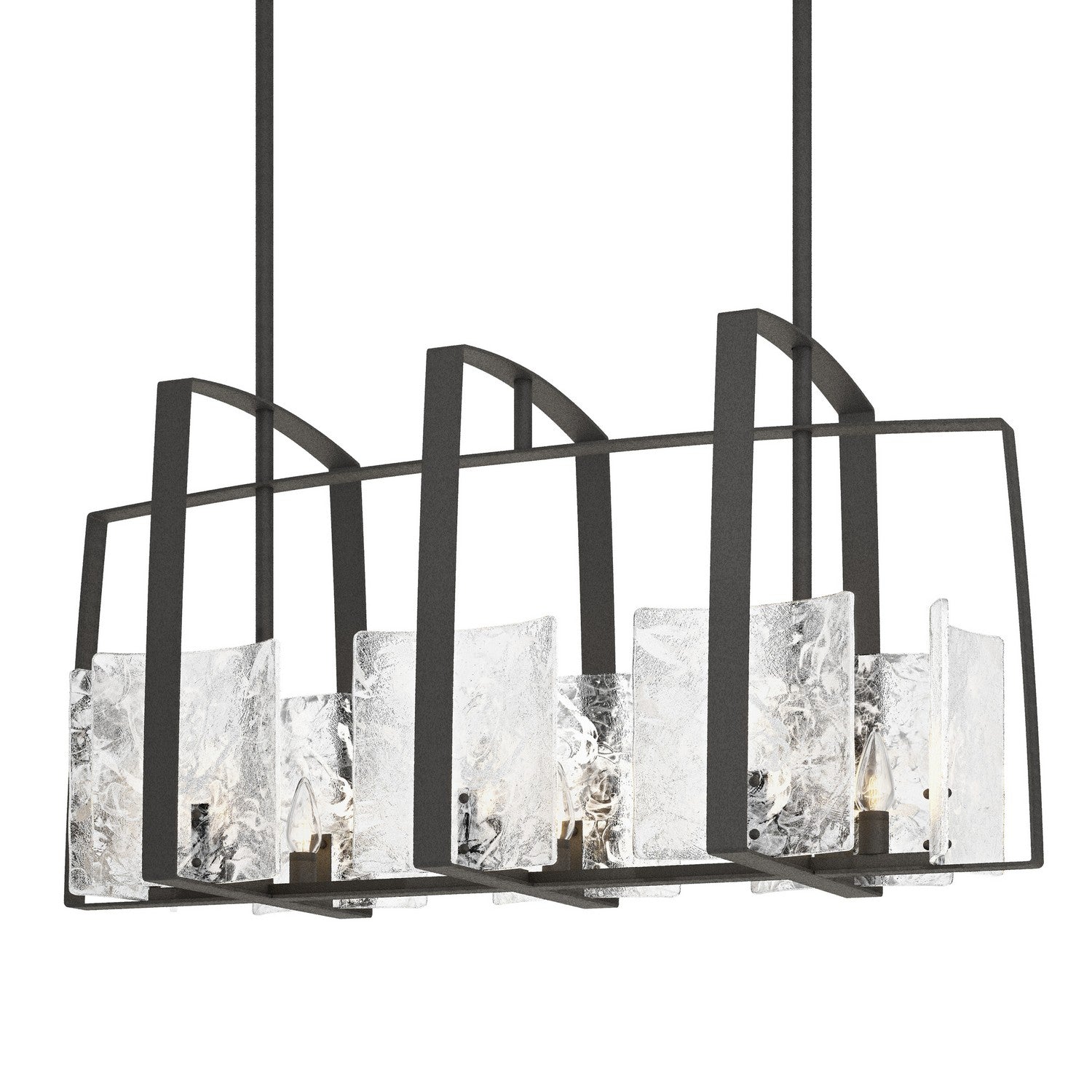 Hubbardton Forge - 131311-SKT-MULT-20-YR0699 - Eight Light Linear Pendant - Arc - Natural Iron