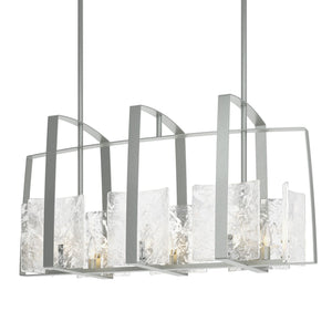 Hubbardton Forge - 131311-SKT-MULT-82-YR0699 - Eight Light Linear Pendant - Arc - Vintage Platinum