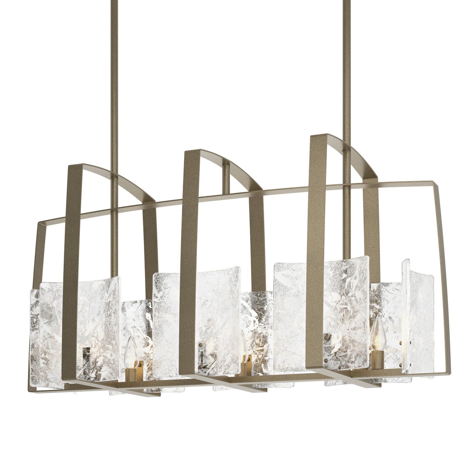 Hubbardton Forge - 131311-SKT-MULT-84-YR0699 - Eight Light Linear Pendant - Arc - Soft Gold