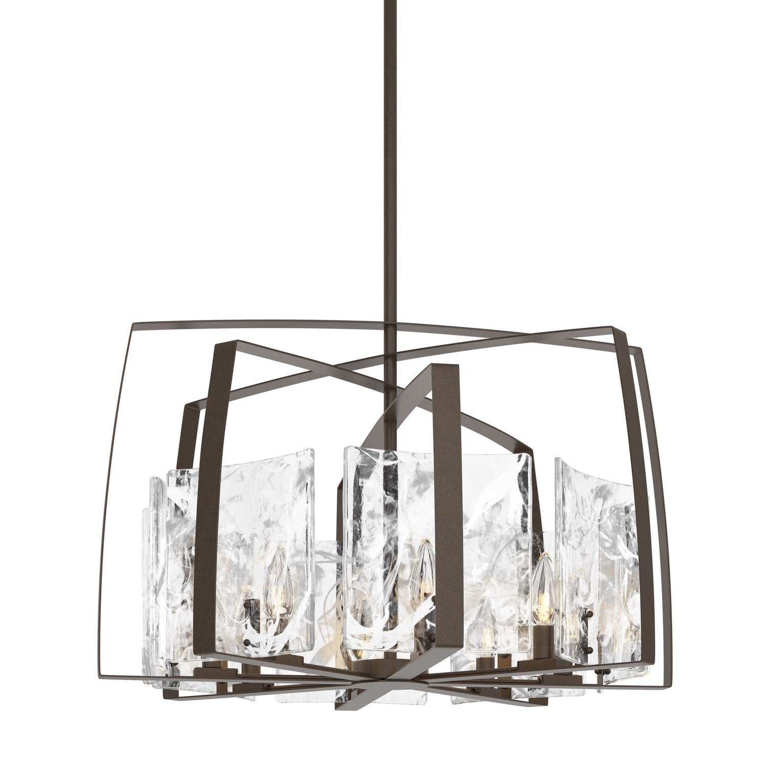 Hubbardton Forge - 131312-SKT-MULT-05-YR0699 - Eight Light Pendant - Arc - Bronze