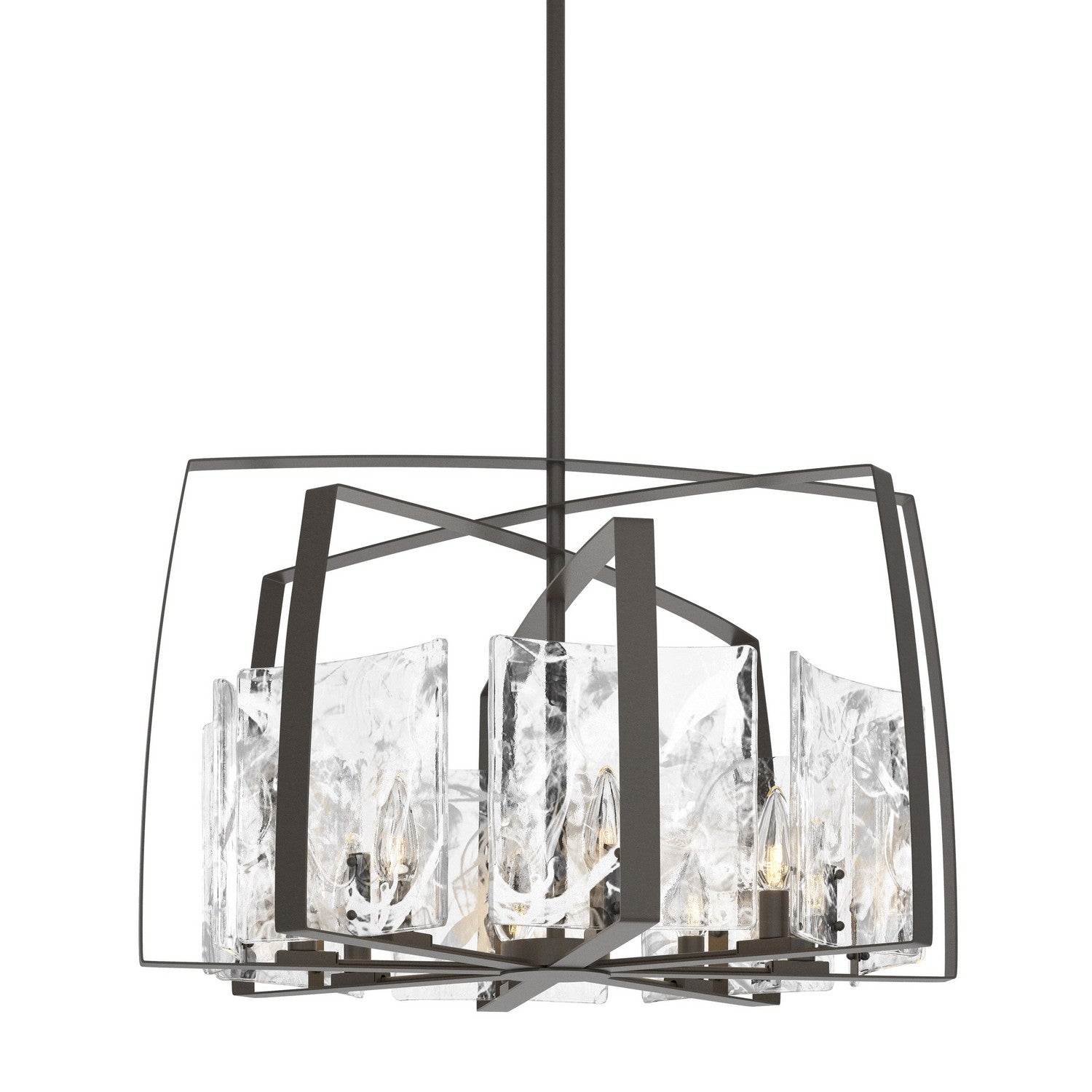 Hubbardton Forge - 131312-SKT-MULT-07-YR0699 - Eight Light Pendant - Arc - Dark Smoke