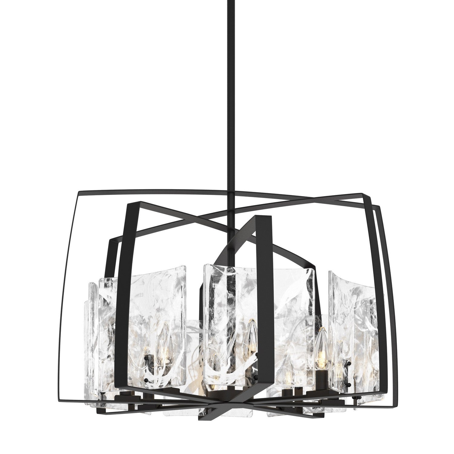 Hubbardton Forge - 131312-SKT-MULT-10-YR0699 - Eight Light Pendant - Arc - Black