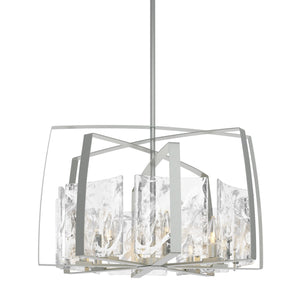 Hubbardton Forge - 131312-SKT-MULT-82-YR0699 - Eight Light Pendant - Arc - Vintage Platinum