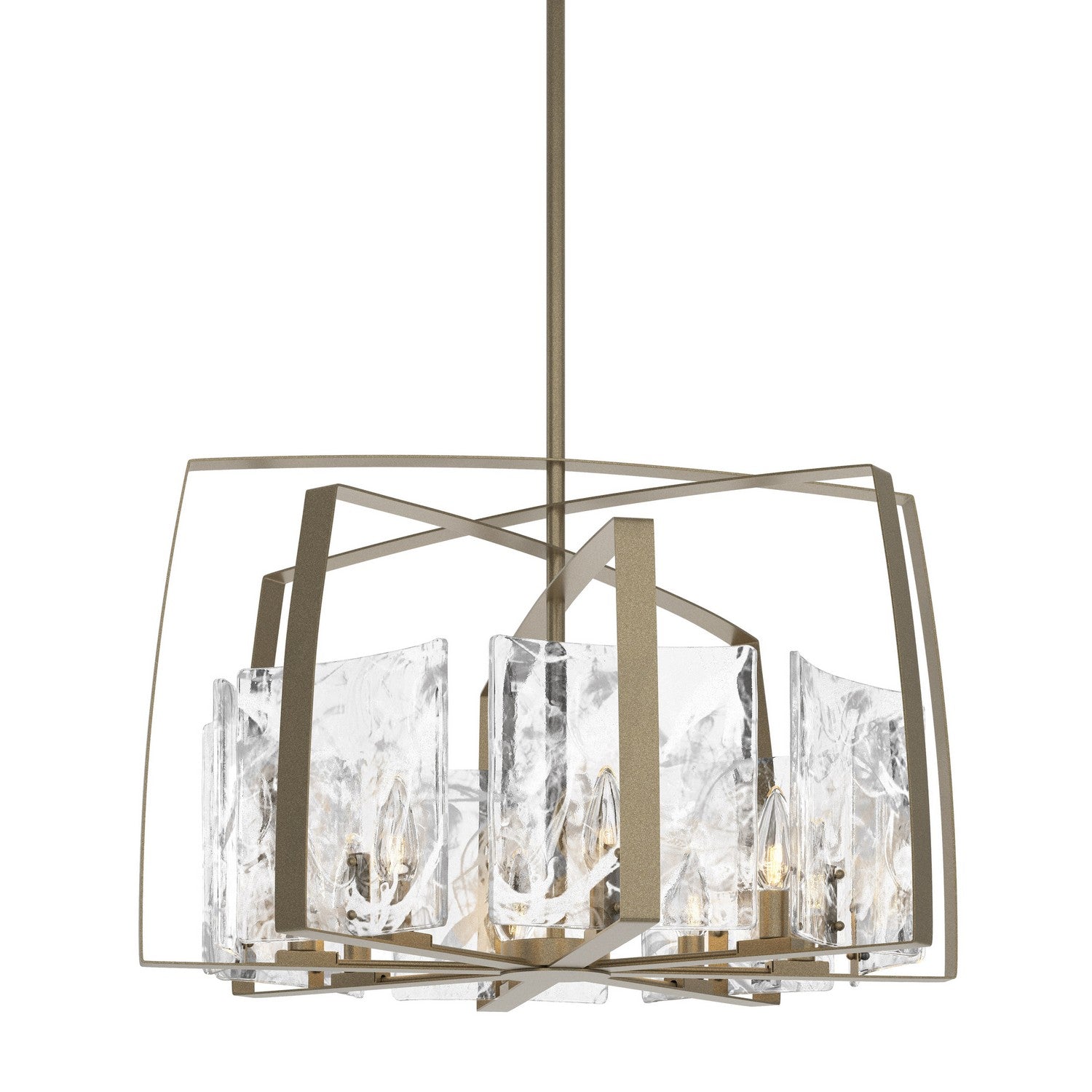 Hubbardton Forge - 131312-SKT-MULT-84-YR0699 - Eight Light Pendant - Arc - Soft Gold