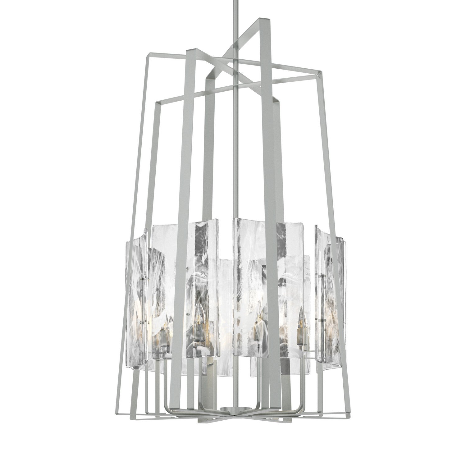 Hubbardton Forge - 131313-SKT-MULT-82-YR0729 - Eight Light Pendant - Arc - Vintage Platinum