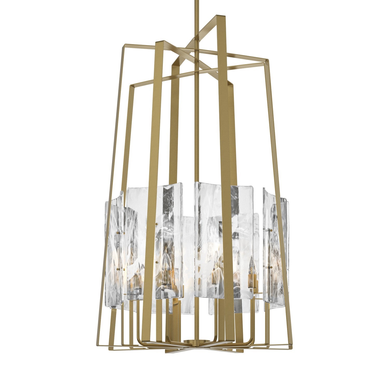 Hubbardton Forge - 131313-SKT-MULT-86-YR0729 - Eight Light Pendant - Arc - Modern Brass