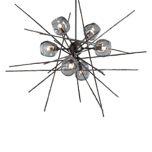 Hubbardton Forge - 131590-SKT-MULT-07-YL0709 - Six Light Pendant - Griffin - Dark Smoke