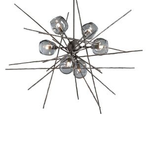 Hubbardton Forge - 131590-SKT-MULT-20-YL0709 - Six Light Pendant - Griffin - Natural Iron