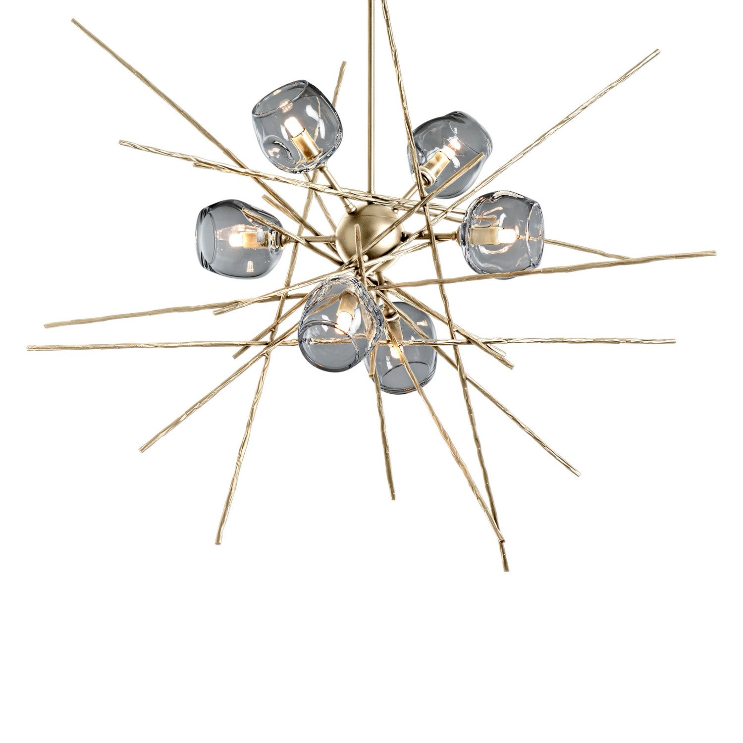 Hubbardton Forge - 131590-SKT-MULT-86-YL0709 - Six Light Pendant - Griffin - Modern Brass