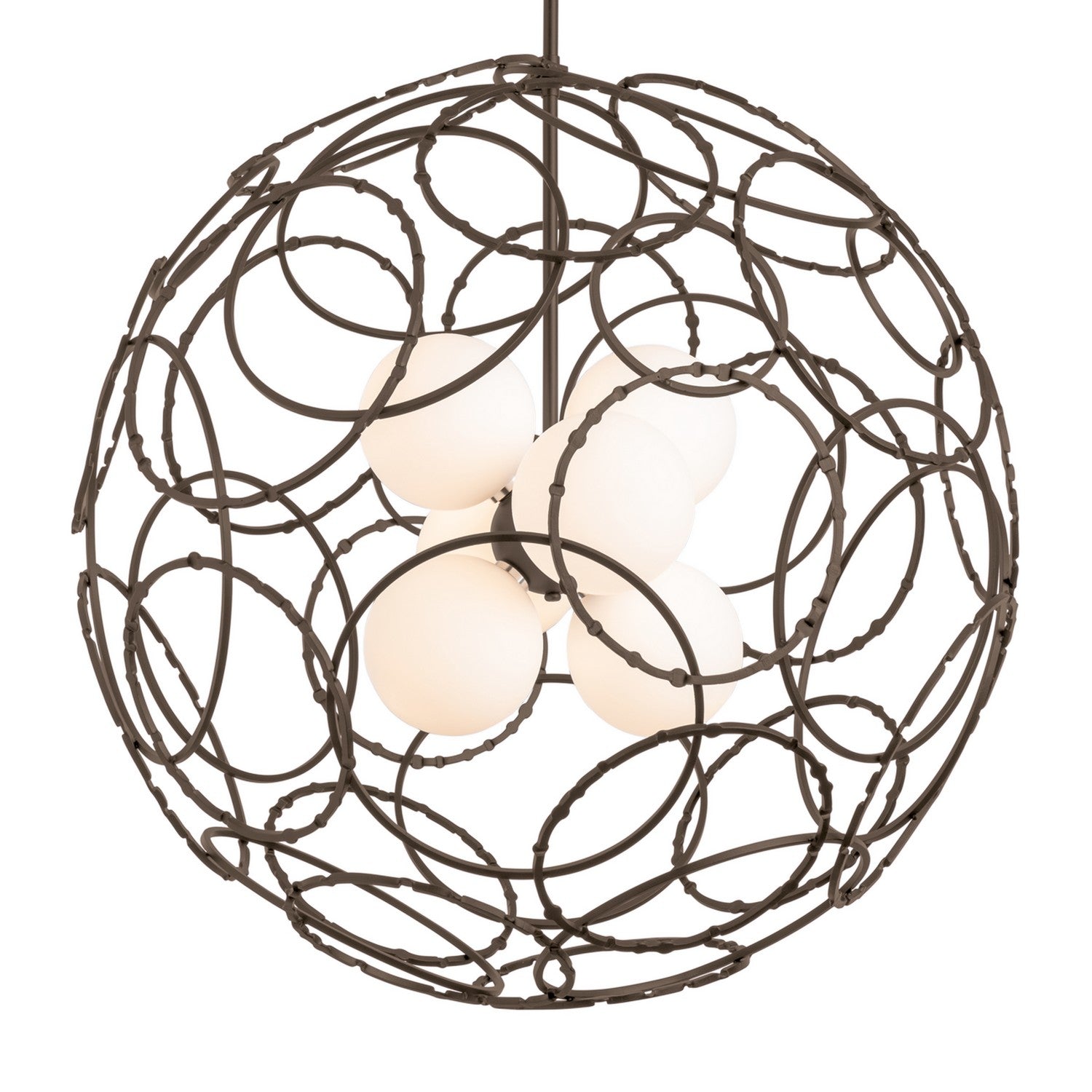 Hubbardton Forge - 131602-SKT-MULT-05-GG0677 - Six Light Pendant - Olympus - Bronze