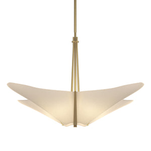 Hubbardton Forge - 133305-SKT-MULT-86-SH1995 - Four Light Pendant - Kirigami - Modern Brass