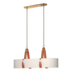 Hubbardton Forge - 134070-SKT-STND-27-LC-SE4608 - Four Light Pendant - Saratoga - Antique Brass