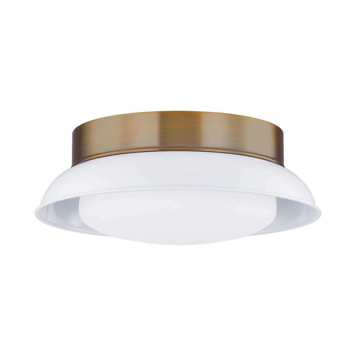 Troy Lighting - C2014-PBR/GWH - Two Light Flush Mount - Arnie - Patina Brass