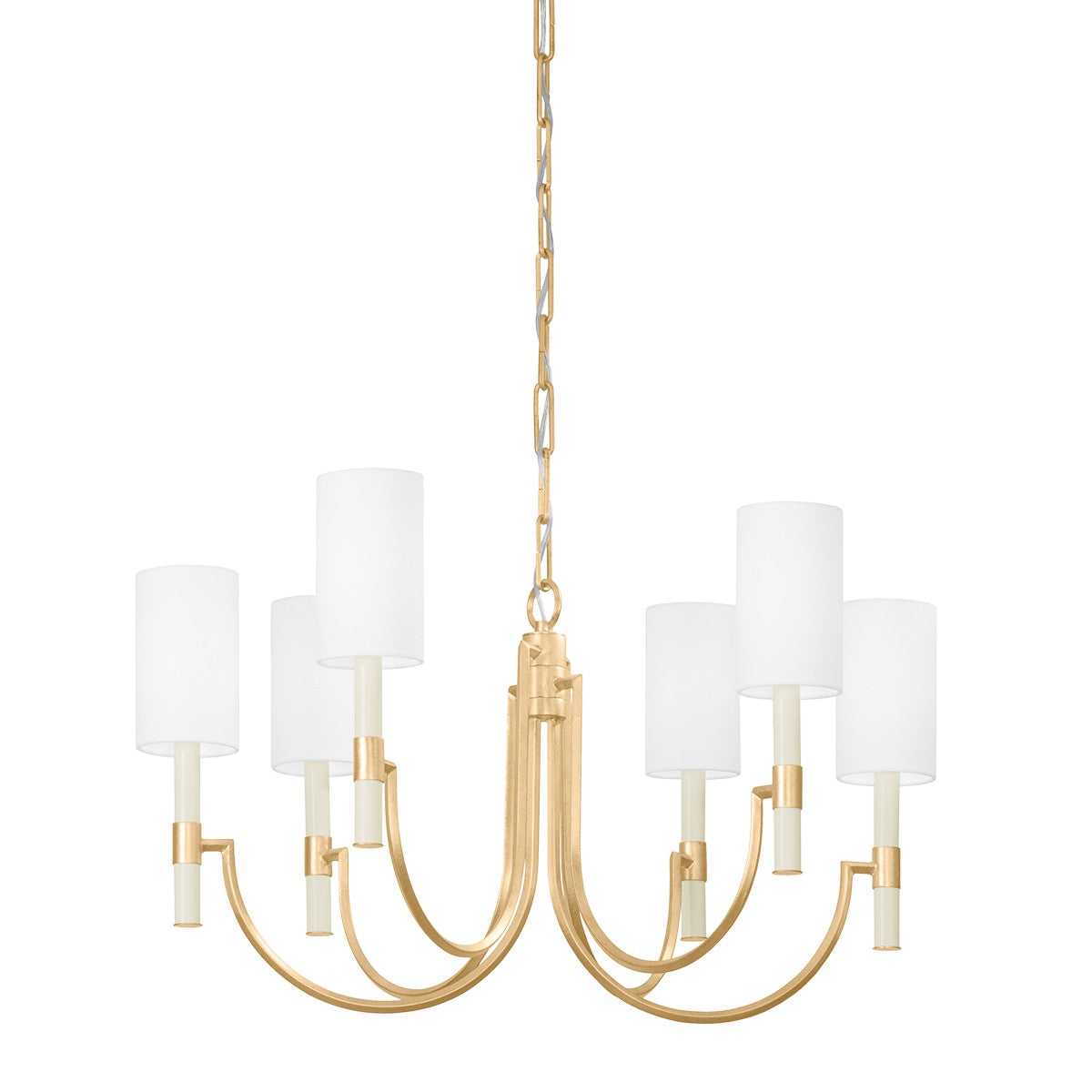 Troy Lighting - F1131-VGL - Six Light Chandelier - Gustine - Vintage Gold Leaf