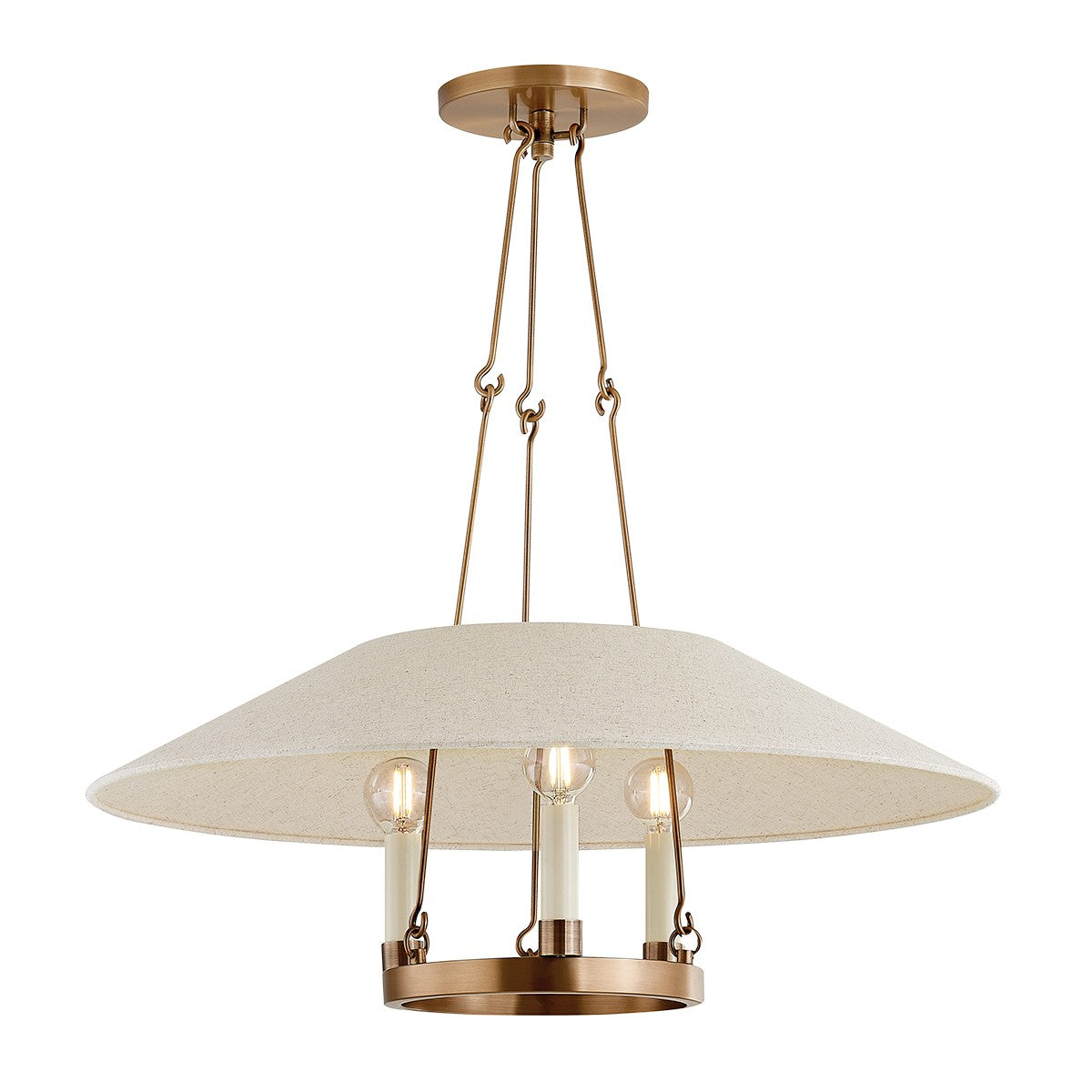 Troy Lighting - F1625-PBR - Three Light Chandelier - Archive - Patina Brass