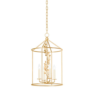 Troy Lighting - F1816-VGL - Four Light Lantern - Adrienne - Vintage Gold Leaf