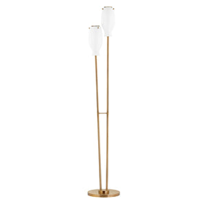 Troy Lighting - PFL1668-PBR - Two Light Floor Lamp - Geyser - Patina Brass